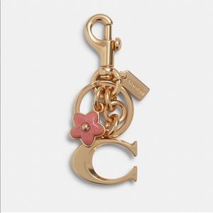 Coach Signature C and Flower Bag Charm. NWT!